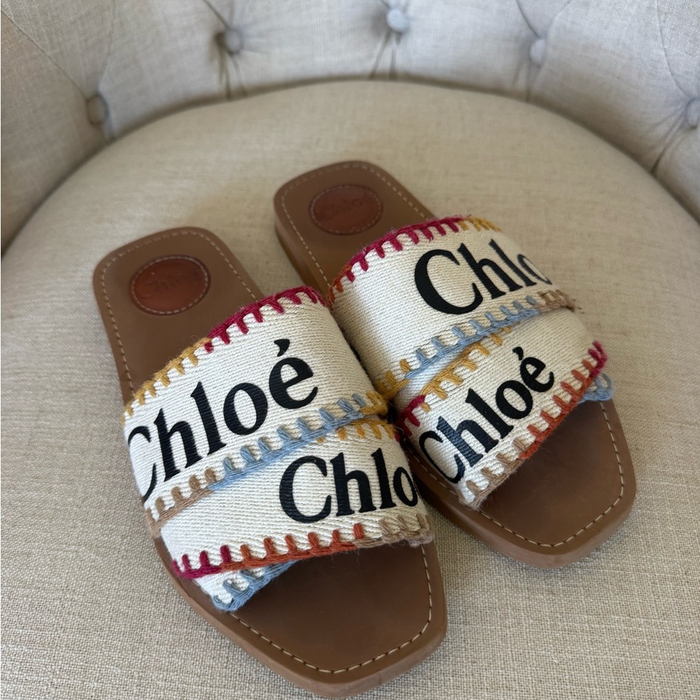 Chloé woody sandal multicolor stiching limited ed